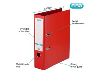 Ordner Elba Smart Pro+ A4 80mm PP rood - 8