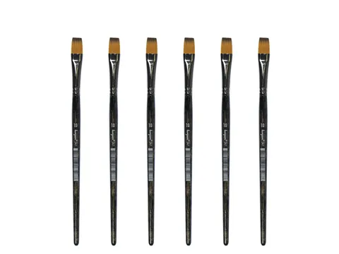 Penseel Kangaro Serie 341 plat Nr. 10 synthetisch doos 6 stuks