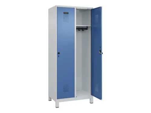 locker,HxBxD 1950x800x500mm,2vak,vak B 400mm,draaigrendel,voeten