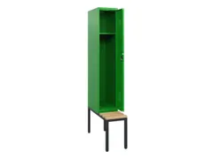 locker met bank,HxBxD 1950x300x815mm,1vak,vak B 300mm,cilinderslot