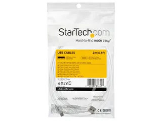 USB 2.0 naar USB-C kabel 2 Meter Wit - 1