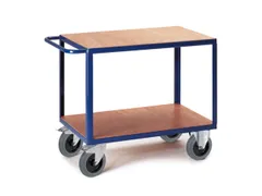 tafelwagen,draagverm. 600kg,2etage(s),laadvl. LxB 850x500mm,houtetage