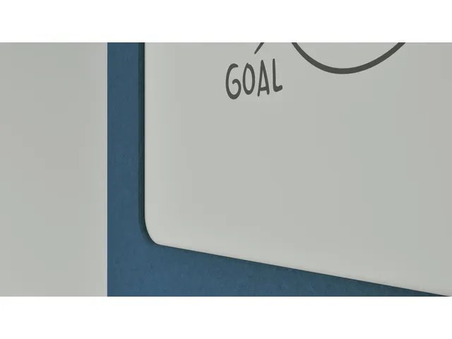 Tableau blanc acoustique mobile Silva 200x120cm bleu