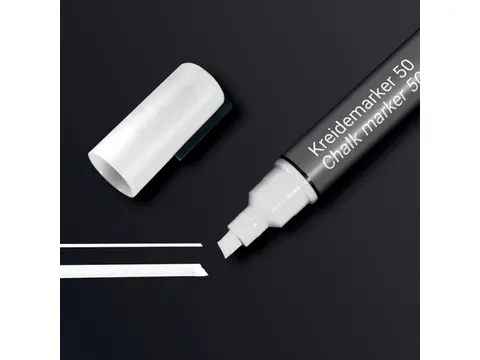 Krijtstift Sigel 1stuk wit wig punt 1-5 mm
