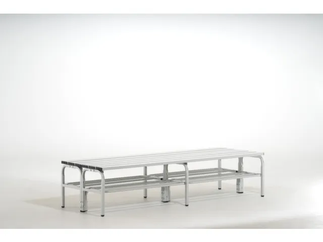 dubbele zitbank,HxLxD 450x1500x700mm,alu. lijsten,frame staal RAL7035