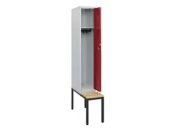 locker met bank,HxBxD 1950x300x815mm,1vak,vak B 300mm,cilinderslot