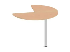 aanbouwtafel,i.h.v.,HxØ 720-840x1000mm,driekwartrond,NE-esdoorn