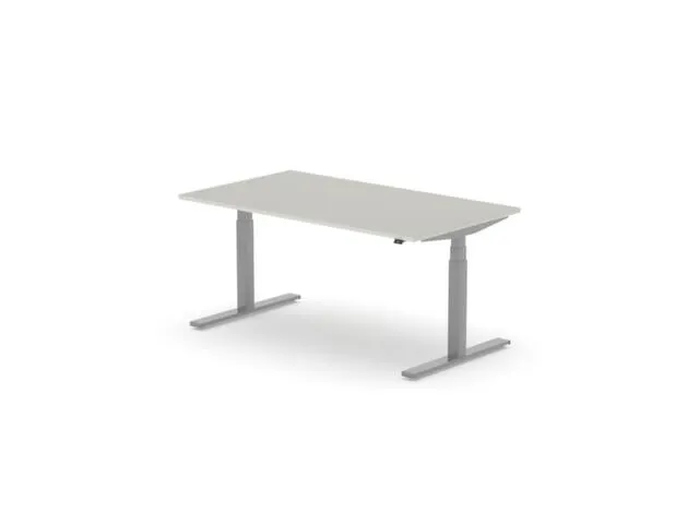 Elektrisch ihv bureau,HxBxD 650-1310x1600x900mm,blad lichtgrijs