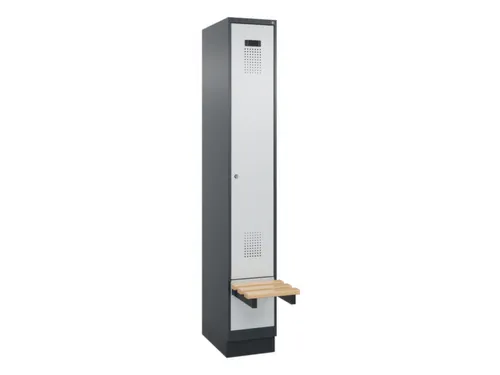 locker met bank,HxBxD 1950x300x815mm,1vak,vak B 300mm,cilinderslot