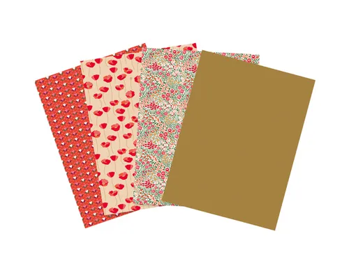 Hobbypapier Décopatch 30x40cm set à 4 vel thema Love is in the Meado