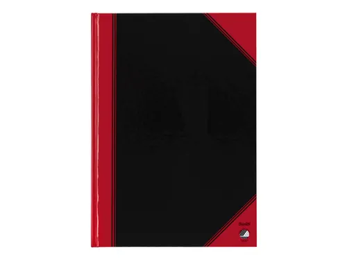 Notitieboek Bantex zwart/rood A4 lijn 70gr 96vel