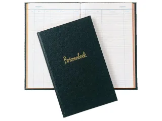 Brievenboek Atlanta gelineerd 200blz 80gr zwart breedfolio - 2
