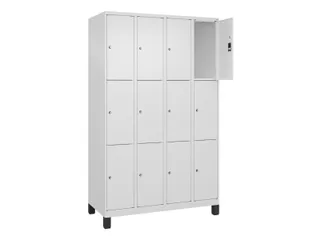 lockerkast,HxBxD 1950x1200x500mm,4x3vakken,vak B 300mm,cil.-slot - 1