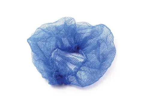 Haarnet detecteerbaar blauw mesh 5 mm 100 stuks