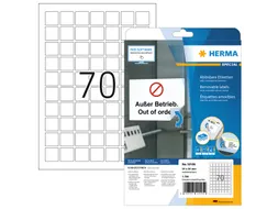 HERMA 10105 Verwijderbare etiketten A4 24x24mm Wit 1750 stuks