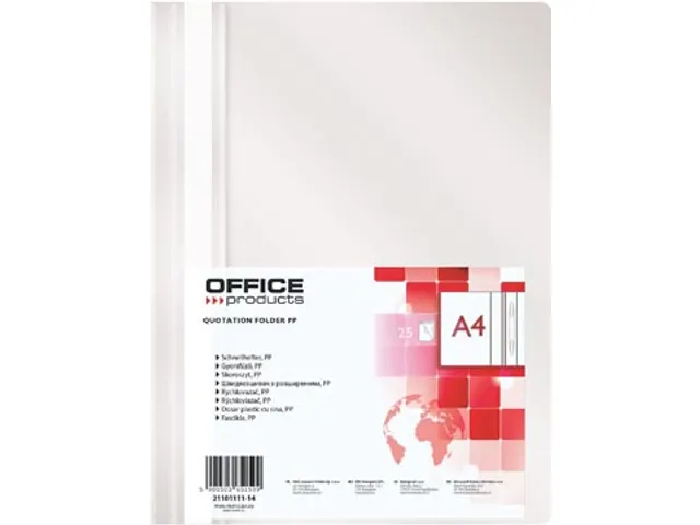 Office Products Snelhechtmap PP A4 Wit
