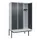locker met bank,HxBxD 2120x1200x815mm,3vak,vak B 400mm,draaigrendel