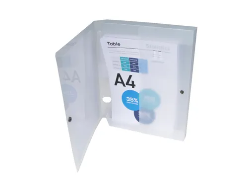 Klasseerdoos PP Krea cover rug 40mm wit