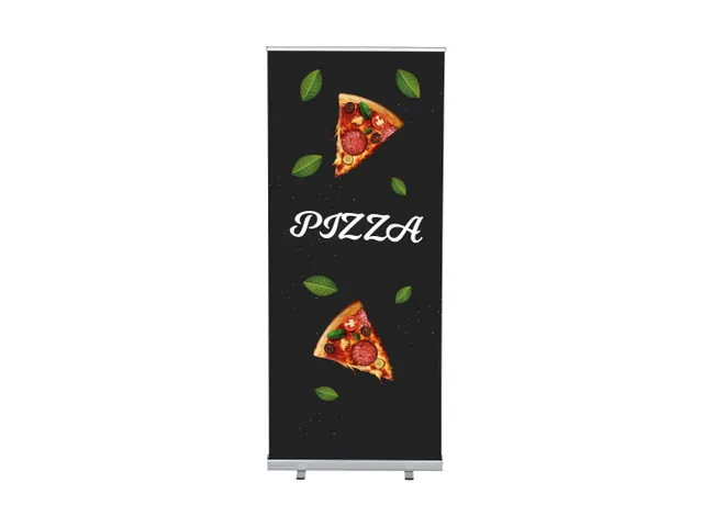 Roll-Banner 85x200 complete set met print "Pizza"