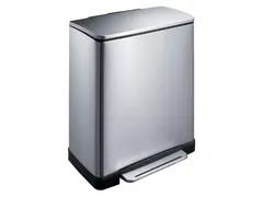 Afvalbak Pedaalemmer Rechthoekig 50 Liter Mat Rvs