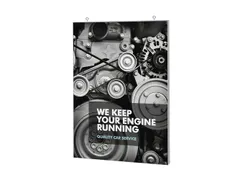 Textielframe 90mm Hangend A1 LED verlicht