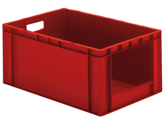 Euronorm-stapelbak 51liter Rood 270x600x400mm Wanden/bodem Gesloten