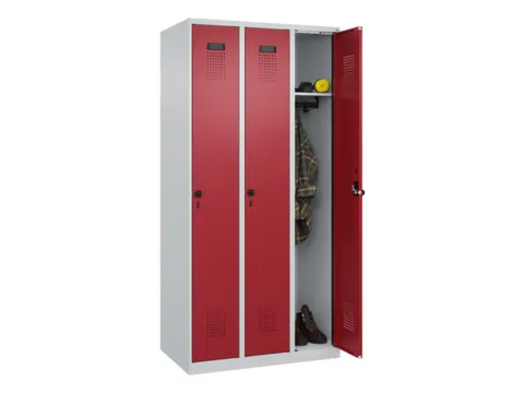 locker,HxBxD 1850x900x500mm,3vak,vak B 300mm,draaigrendel