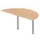aanbouwtafel,i.h.v.,HxBxD 720-840x1600x800mm,halfrond,NE-esdoorn