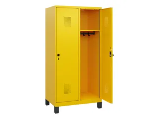 schoollocker,HxBxD 1630x800x500mm,2vak,vak B 400mm,draaigrendel,voeten - 1