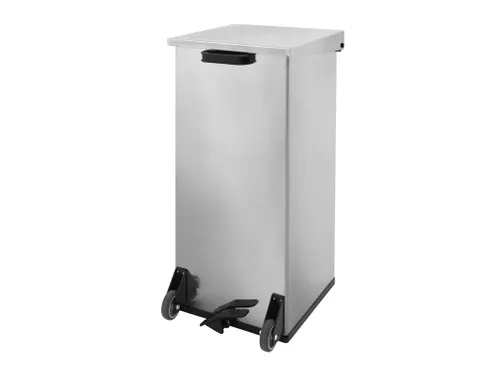 Mobiele Pedaalemmer Carro-Kick 110 Liter RVS