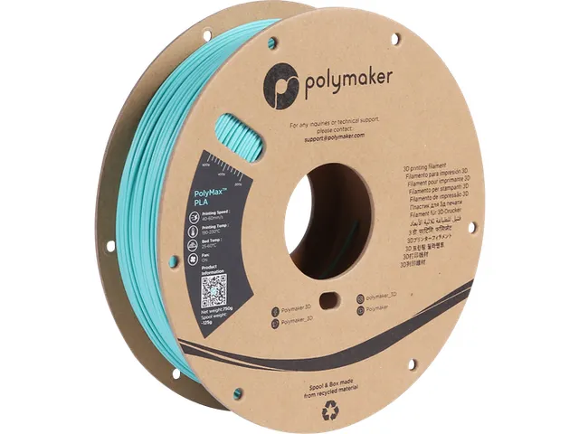 Polymaker PolyMax Tough PLA filament 1,75 mm Turquoise 0,75 kg