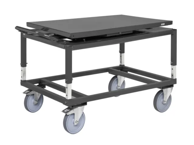 Palletonderstel,Draagverm. 800Kg,Gesloten,Staal,M. Handgrepen