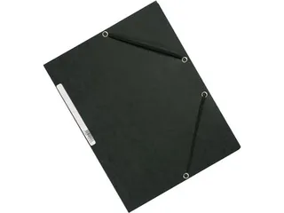 Elastomap A4 Met 3 Kleppen Karton Zwart Voor 200 Vel Pak 10 Stuks - 4
