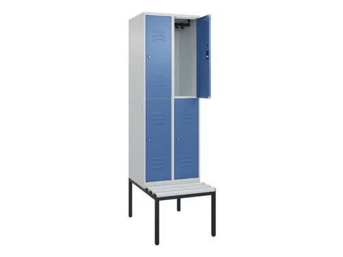 Dubbeldekse dekenkist,HxBxD 2120x600x815mm,2x2vak.,vak B 300mm