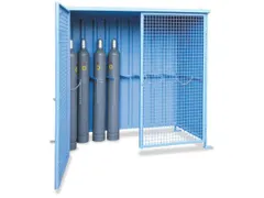 Gasflessendepot 2055x1125x1050mm 8 Gasflessen 1-vleugelige Deur