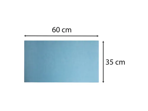 Onderlegger PU 35x60 donkerblw/lichtblw