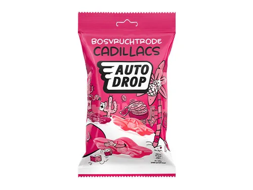 Autodrop Bosvruchtrode Cadillacs zak 85 gram