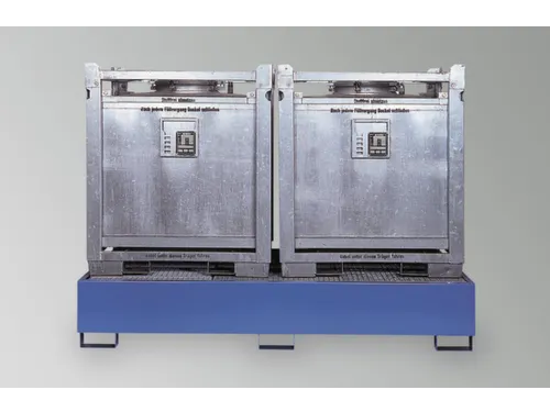 Opvangbak 2x Ibc Opvangvol. 1000l Staal 485x 2680x1300mm Ral 5015