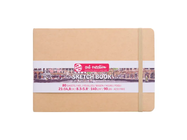 Schetsboek Talens Art Creation 80 witte vellen 140gr 210x150mm kraft