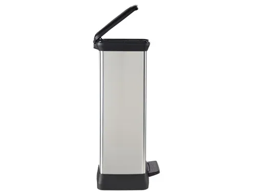 Pedaalemmer Decobin Duo 23+23 Liter Zilver Zwart