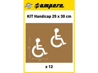 sjablonenset,rolstoelrijder,v. vloermarkeerapparaat,HxB 300x250mm - 2