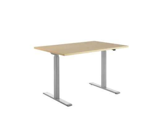 Elektrisch ihv bureau,HxBxD 700-1200x1200x800mm,blad esdoorn