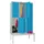 banklocker,dubbeldeks,HxBxD 2150x1200x800mm,RAL7035,front RAL5012