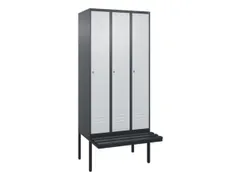 locker voor scheiding van kleding,HxBxD 2120x900x815mm,3vak