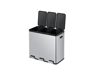 Afvalbak EKO Essential Recycler pedaalemmer 3x20 liter RVS - 4