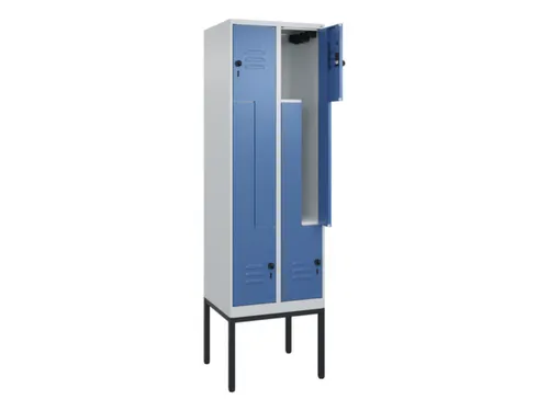 Z-garderobekast,HxBxD 2120x600x500mm,vak B 150/300mm,draaigrendel