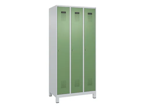 locker,HxBxD 1950x900x500mm,3vak,vak B 300mm,cil.-slot,voeten