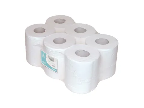 Midi Centerfeed Handdoekrol Wit 1-Laags Cellulose Folie a 6 Rol