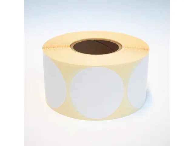 Etiket Rond Wit 50mm Op rol 2000 Stuks