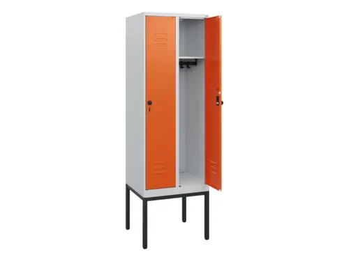 locker,HxBxD 1950x600x500mm,2vak,vak B 300mm,draaigrendel